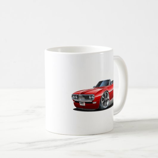 Firebird rotes Kabriolett 1968 Kaffeetasse (VorderseiteRechts)