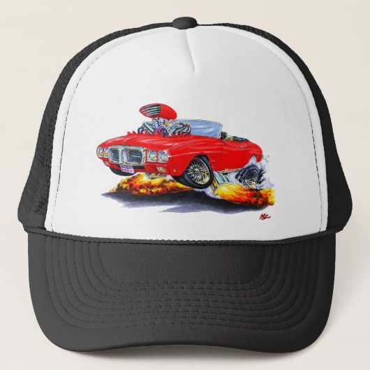 Firebird rotes Kabriolett 1969 Truckerkappe (Vorderseite)