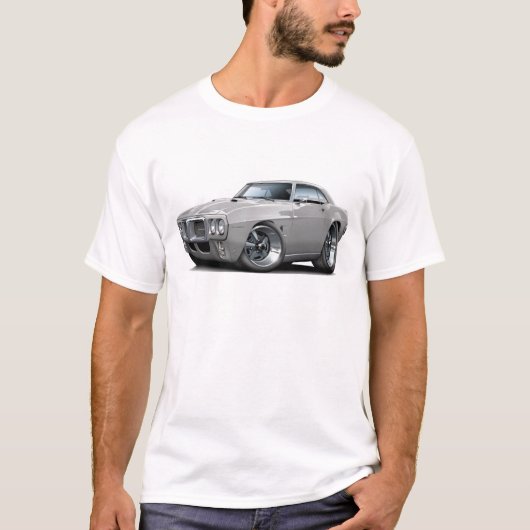 Firebird silbernes Auto 1969 T-Shirt (Vorderseite)
