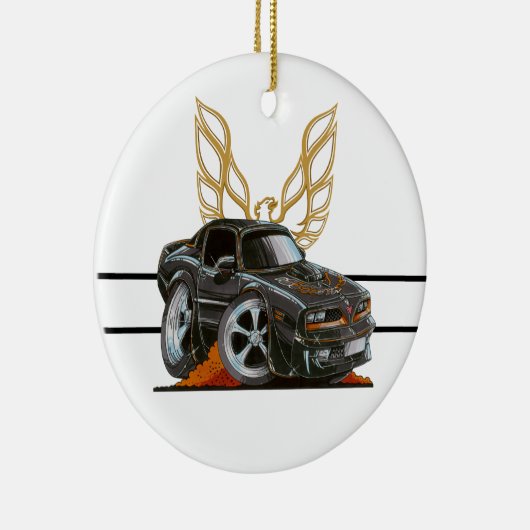 Firebird Trans Am Black TA 6.6 Cartoon Auto Keramik Ornament (Rechts)