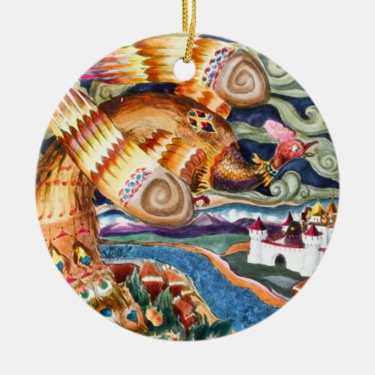 Firebird Verzierung Keramik Ornament (Vorne)