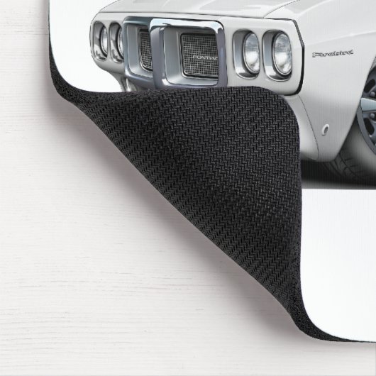 Firebird Weiß-Auto 1969 Mousepad (Ecke)