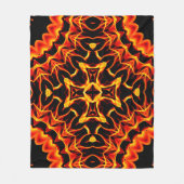 Fireburst Kreuz Fleecedecke (Vorderseite)
