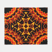 Fireburst Kreuz Fleecedecke (Vorderseite (Horizontal))