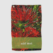 Firebusch-Pflanze Golfhandtuch (Vorderseite)