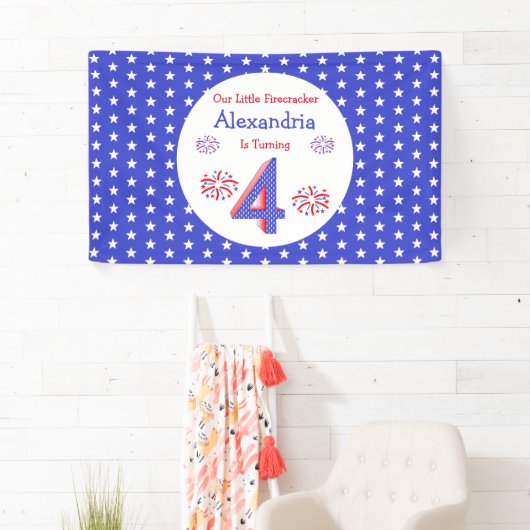 Firecracker 4. Geburtstag Banner (Insitu)