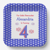 Firecracker 4. Geburtstagspapier-Teller Pappteller (Vorderseite)