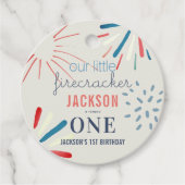 Firecracker 4. Juli Feuerwerke Geburtstag Geschenkanhänger (Vorderseite)