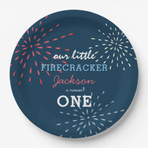Firecracker 4. Juli Feuerwerke Geburtstag Pappteller