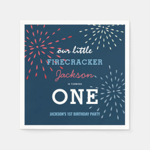 Firecracker 4. Juli Feuerwerke Geburtstag Serviette