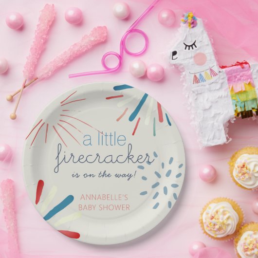 Firecracker 4. Juli Fireworks Baby Shower Pappteller (Party)