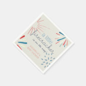 Firecracker 4. Juli Fireworks Baby Shower Serviette (Ecke)