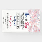 Firecracker 4. Juli Gender Reveal Party Banner (Horizontal)