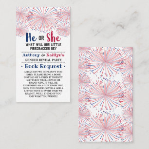 Firecracker 4. Juli Gender Reveal Party Begleitkarte