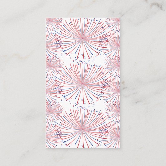 Firecracker 4. Juli Gender Reveal Party Begleitkarte (Rückseite)