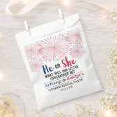 Firecracker 4. Juli Gender Reveal Party Geschenktütchen (Ausgeschnitten)