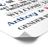 Firecracker 4. Juli Gender Reveal Party Poster (Ecke)