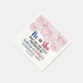 Firecracker 4. Juli Gender Reveal Party Serviette (Ecke)