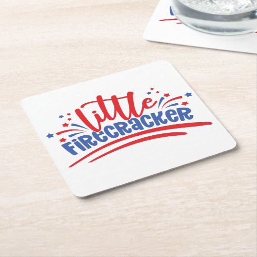 Firecracker 4. Juli Rechteckiger Pappuntersetzer (angewinkelt)