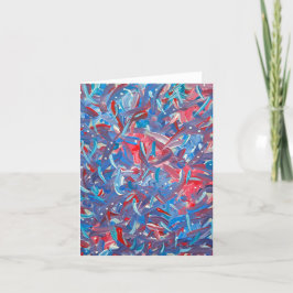 Firecracker Abstrakt Art Note Card Dankeskarte