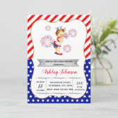 Firecracker Baby Shower Einladung (Stehend Vorderseite)