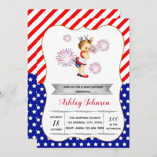 Firecracker Baby Shower Einladung (Vorne/Hinten)