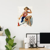 Firecracker-Button hoch Poster (Heimbüro)