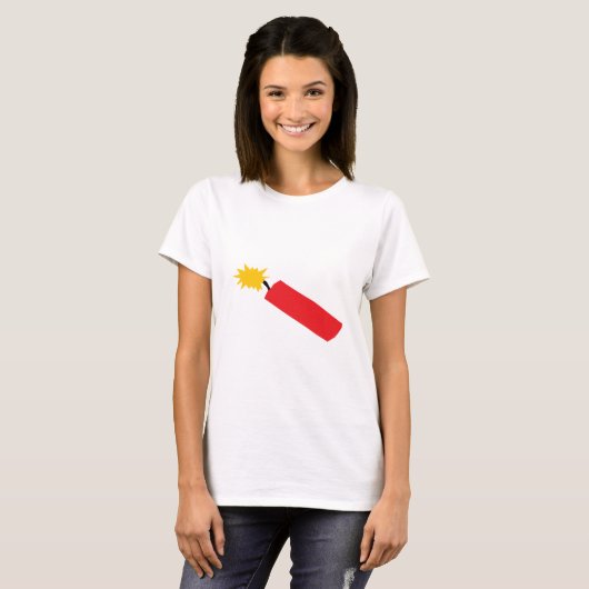 Firecracker-Cartoon, TNT, Dynamit T-Shirt (Vorne ganz)