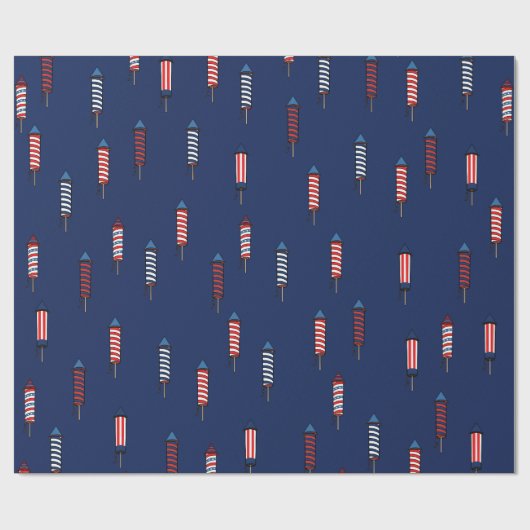 Firecracker Festivals 4. Juli Geschenkpapier (Flach)