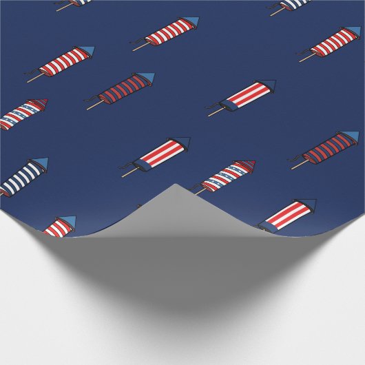 Firecracker Festivals 4. Juli Geschenkpapier (Ecke)