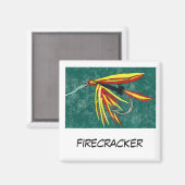 "Firecracker" Fishing Art Magnet (Vorderseite/Rückseite)