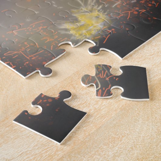 Firecracker Illustration der chinesischen Löwentän Puzzle (Seite)