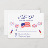Firecracker Patriotic Baby Dusche RSVP Karte (Vorne/Hinten)