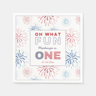 Firecracker Spaß zu einem 1. Geburtstag Party Serviette