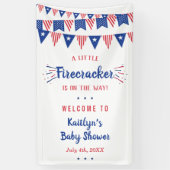 Firecracker unterwegs! Babydusche am 4. Juli Banner (Vertikal)