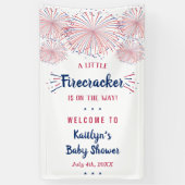 Firecracker unterwegs! Babydusche am 4. Juli Banner (Vertikal)