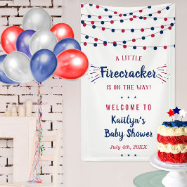 Firecracker unterwegs! Babydusche am 4. Juli Banner