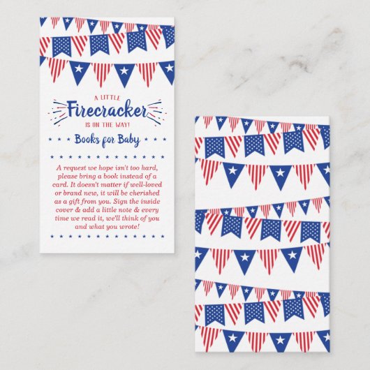 Firecracker unterwegs! Babydusche am 4. Juli Begleitkarte (Vorne/Hinten)