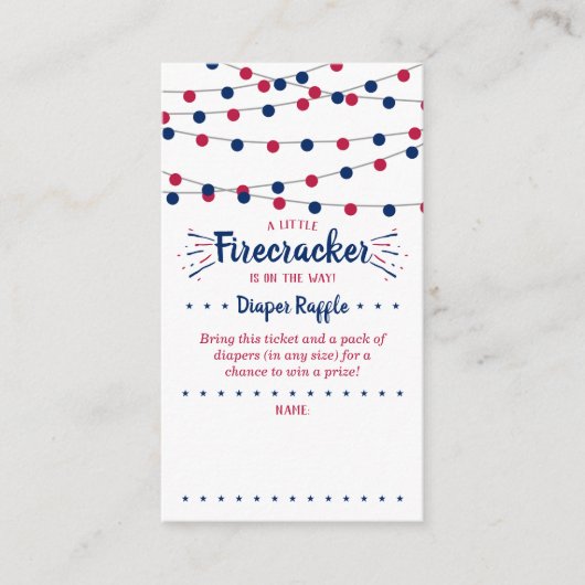 Firecracker unterwegs! Babydusche am 4. Juli Begleitkarte (Vorderseite)