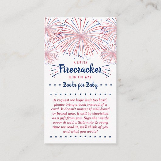 Firecracker unterwegs! Babydusche am 4. Juli Begleitkarte (Vorderseite)