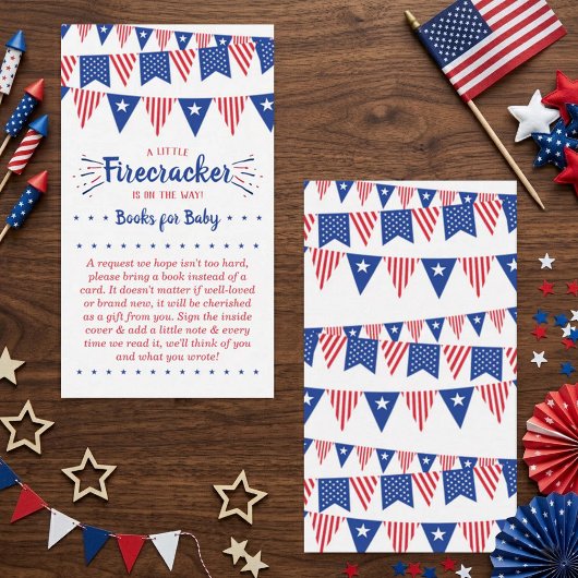 Firecracker unterwegs! Babydusche am 4. Juli Begleitkarte