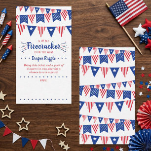 Firecracker unterwegs! Babydusche am 4. Juli Begleitkarte