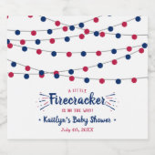 Firecracker unterwegs! Babydusche am 4. Juli Bierflaschenetikett (Einzelnes Label)