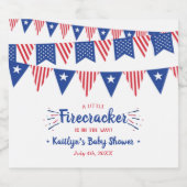 Firecracker unterwegs! Babydusche am 4. Juli Bierflaschenetikett (Einzelnes Label)