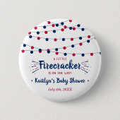 Firecracker unterwegs! Babydusche am 4. Juli Button (Vorderseite)