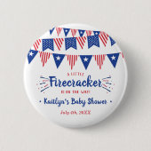 Firecracker unterwegs! Babydusche am 4. Juli Button (Vorderseite)