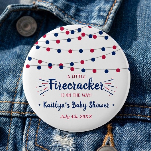 Firecracker unterwegs! Babydusche am 4. Juli Button