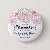 Firecracker unterwegs! Babydusche am 4. Juli Button (Vorderseite)