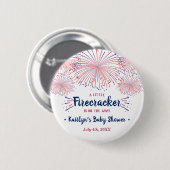 Firecracker unterwegs! Babydusche am 4. Juli Button (Vorne & Hinten)