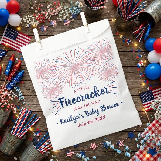 Firecracker unterwegs! Babydusche am 4. Juli Geschenktütchen
